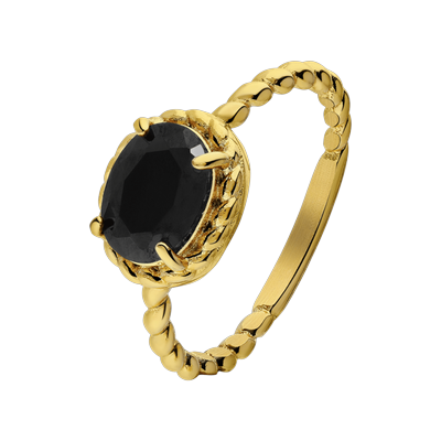 Lucardi Ring Stahl - Gelbgold 53mm Damen Image