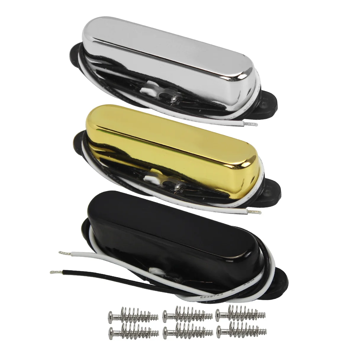 FLEOR 1PCS Alnico 5 E-gitarre Pickup Hals Single Coil Pickup Fit TL Gitarre Teile, Chrom/Gold/schwarz Wählen Image