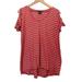 Anthropologie Tops | Anthropologie Left Of Center Red Xl Extra Large Stripe Shirt Cold Shoulder Top | Color: Red/White | Size: Xl