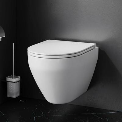 Spülrandloses wc Toilette für Gäste-WC, Hänge-WC CSB1700SC Spirit V2.0 FlashClean aus Keramik,