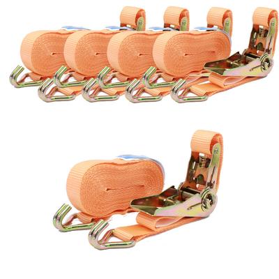 Baumarktplus - 5x Profi Ratschen Spanngurt Spanngurte Zurrgurt 2-tlg 6m 0,8t 0,8to 800kg tüv/gs Image