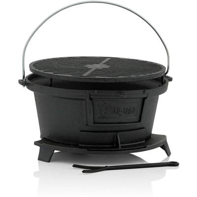 Bbq-toro - Gusseisen Grilltopf mit Grillrost 43 x 42 x 21,5 cm Hibachi Style