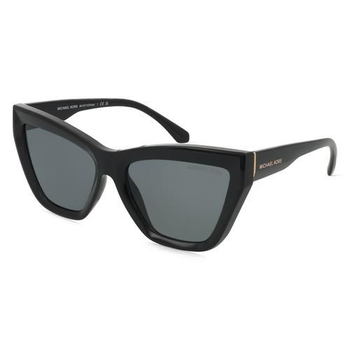 Michael Kors 0MK2211U DUBAI Damen-Sonnenbrille Vollrand Cateye Acetat-Gestell, schwarz