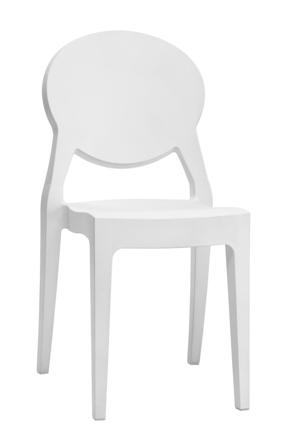 Chaise design en plastique blanc