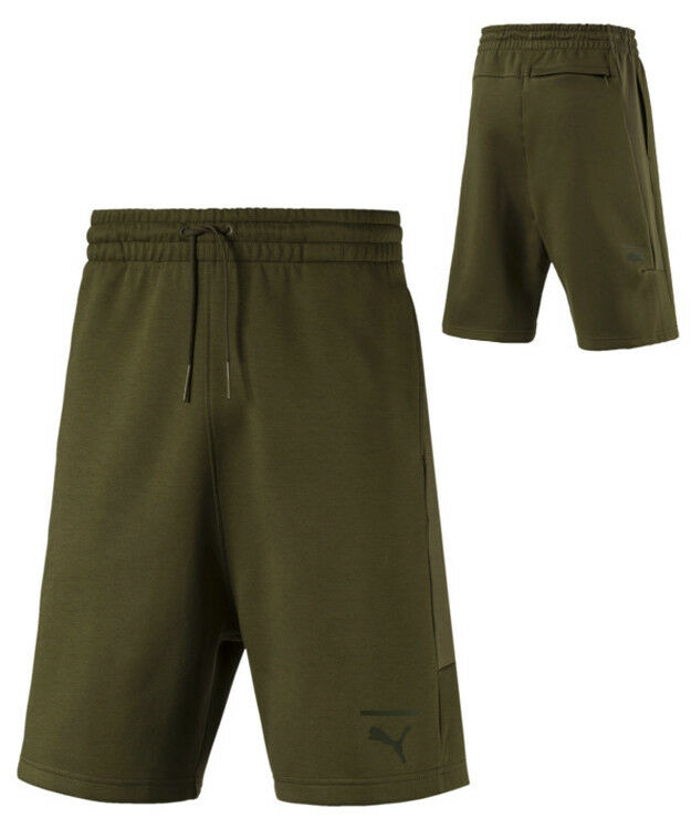 Puma Tempo Trend Herren Bermuda Casual Lounge Fitness Shorts Olive 576071 84 A96a Image