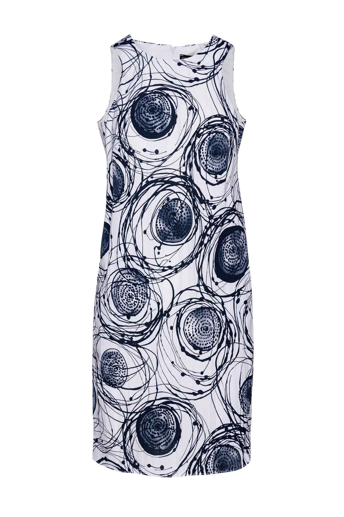 Bedrucktes ärmelloses Sackkleid in Navy Image