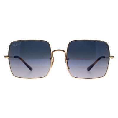 Ray-Ban Square RB1971 914778 polished gold blue grey gradient polarized sunglasses