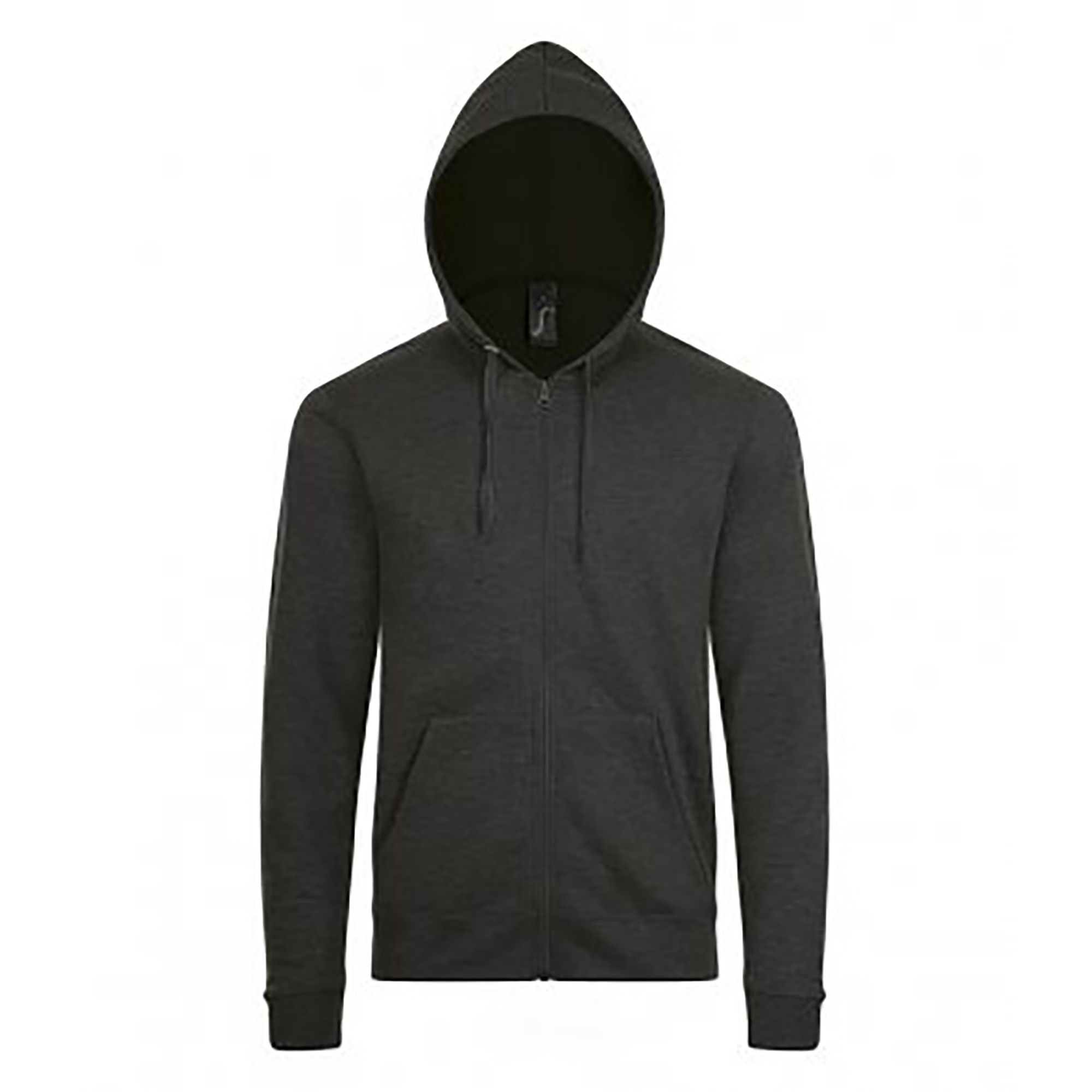 SOLS Mens Stone Zip Up Plain Hoodie (Holzkohle Mergel) Image