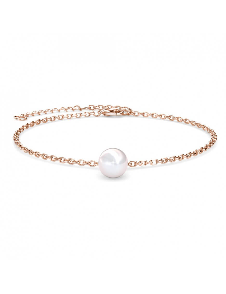 Kristall-Perlenarmband - Rose Gold und Kristall Image