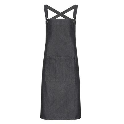 Premier Cross Back Barista Bib Apron (Black Denim)