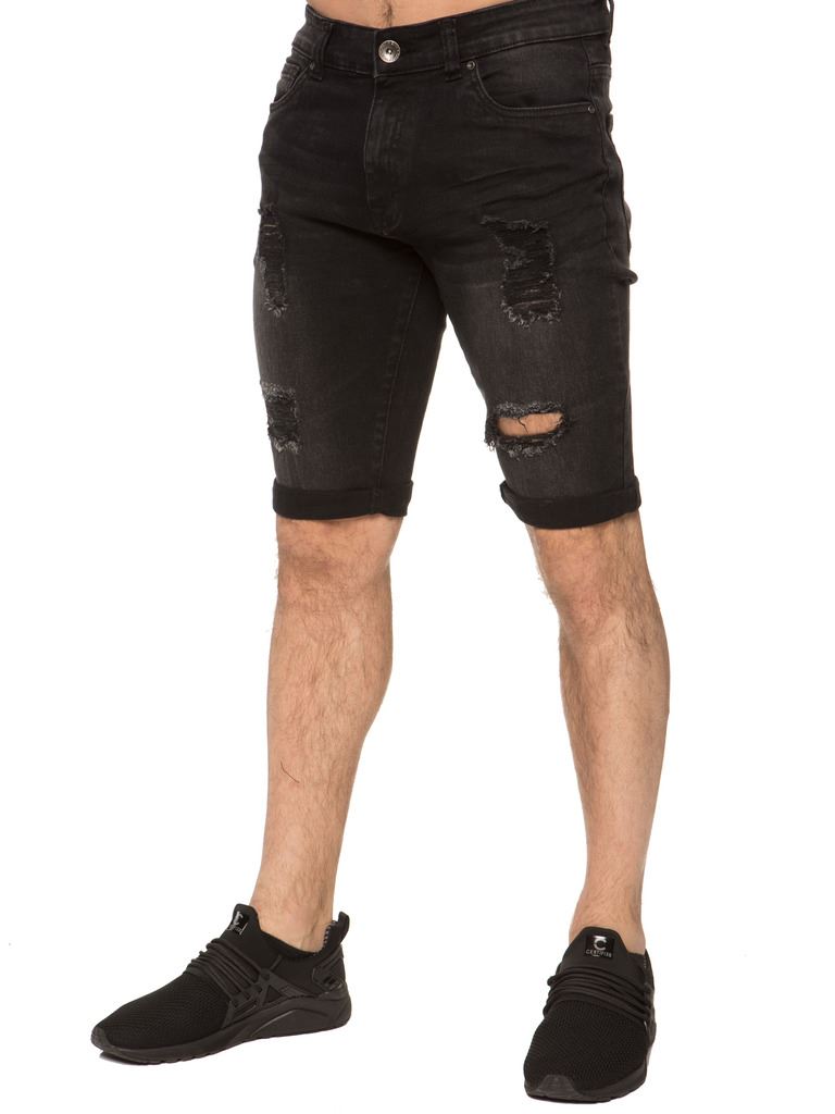 Herren Ripped Skinny Shorts 40 (Größe)
