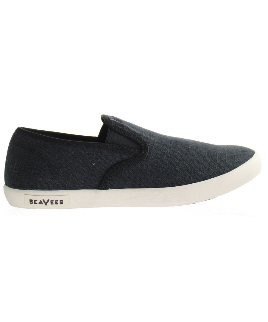 Seavees Baja Slip auf Standard schwarze Vintage schwarze Damenschuhe