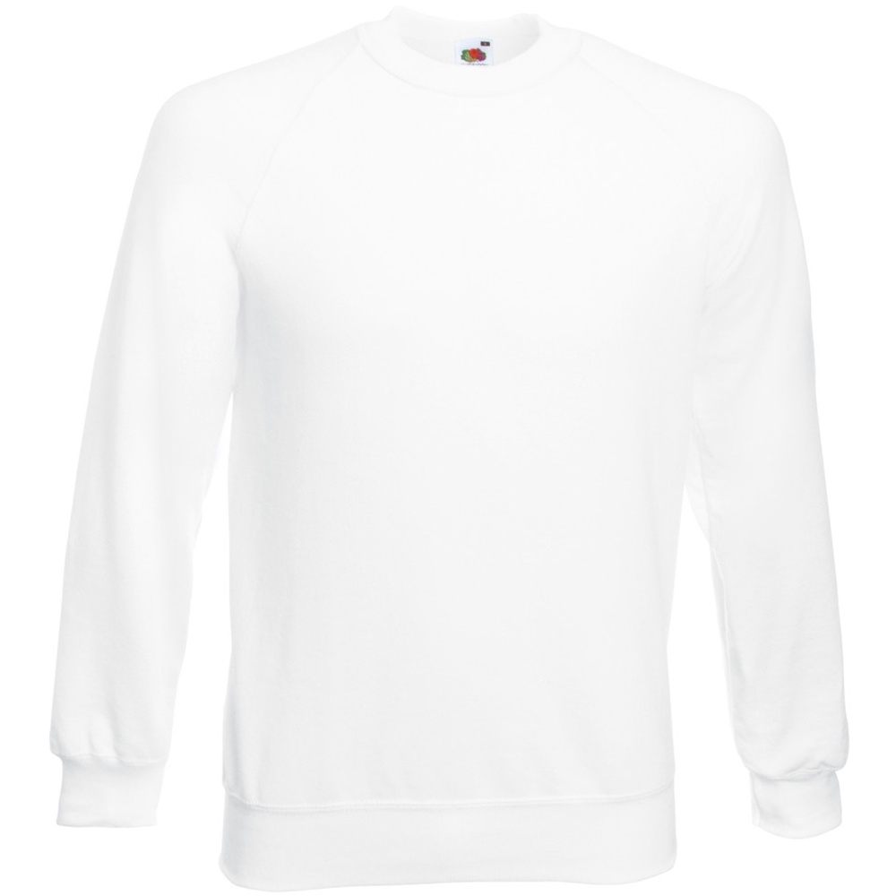 Fruit Of The Loom Herren Raglan-Ärmel Belcoro® Sweatshirt (Weiß) Image