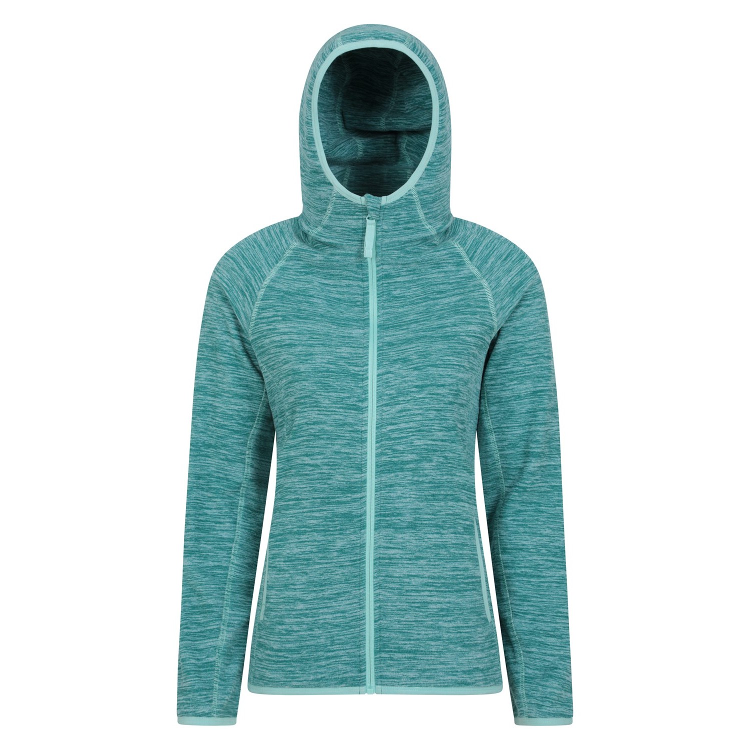 Mountain Warehouse Damen/Damen Lleyn II Melange Full Zip Hoodie (Teal) Image