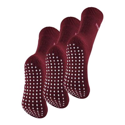 THMO - 3 Paar mit Fleece gefütterte, atmungsaktive Damen-Slipper-Socken - Deep Fuchsia Image