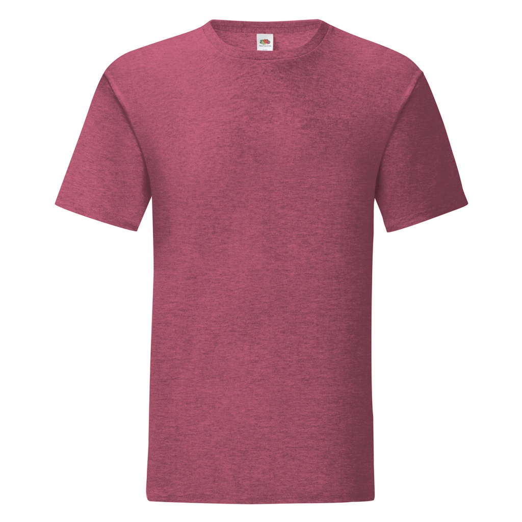 Fruit Of The Loom Herren Iconic T-Shirt (5er Pack) (Heather Burgundy)
