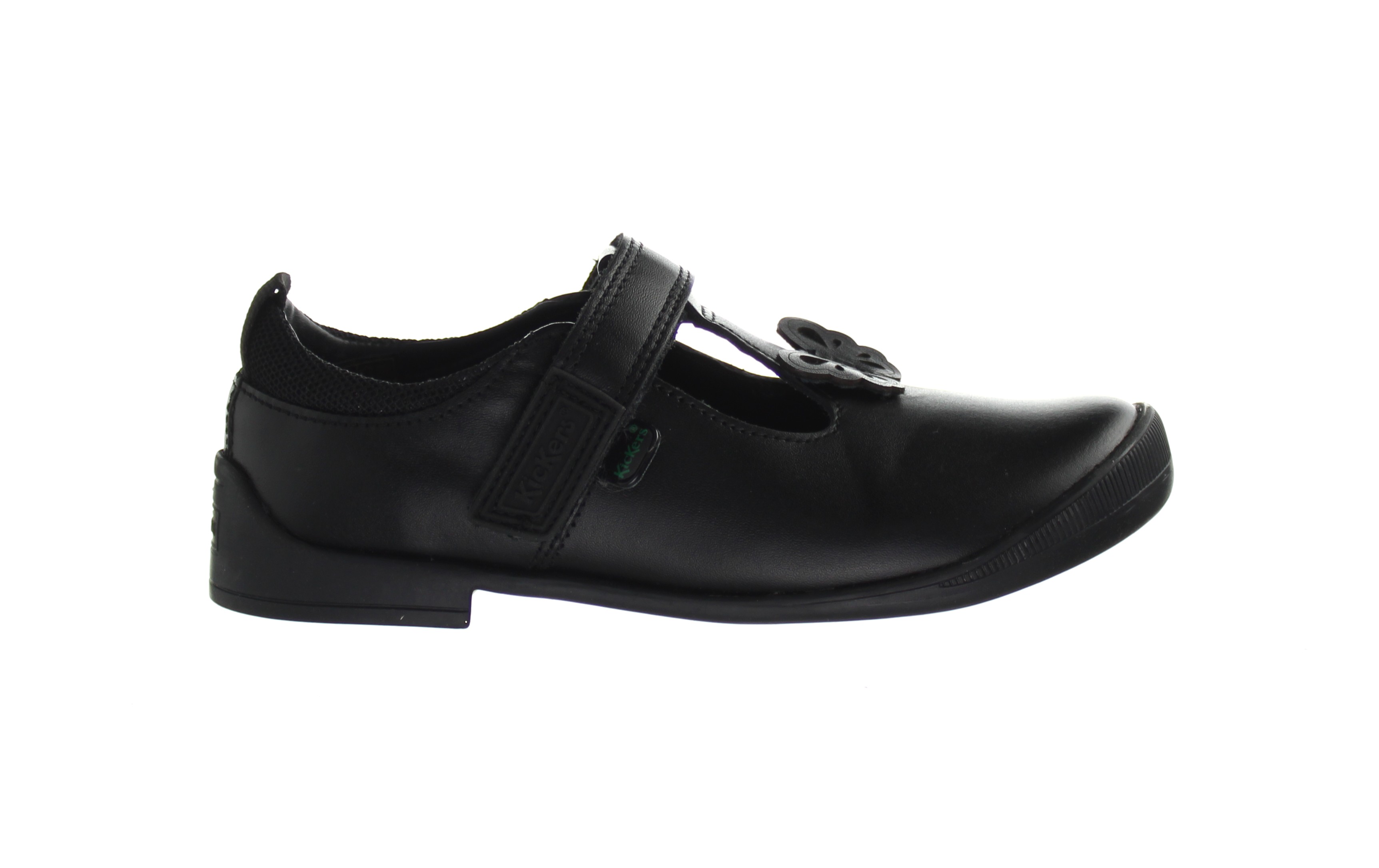 Kicker Bridie Flutter T-Bar Kinder schwarze Schuhe