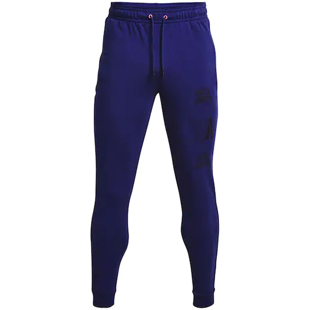 Under Armour -Konkurrenz Terry Mens Blue Track Hosen Image