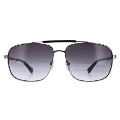 Guess Aviator Unisex glänzend Gunmetal Rauch Gradient GU5210