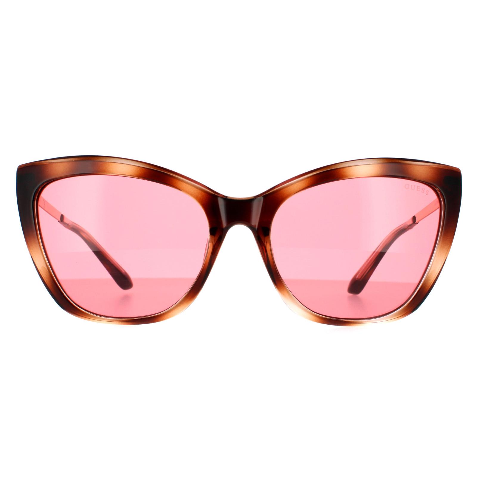 Guess Cat Eye Damen Sonnenbrille Havanna Burgund Image