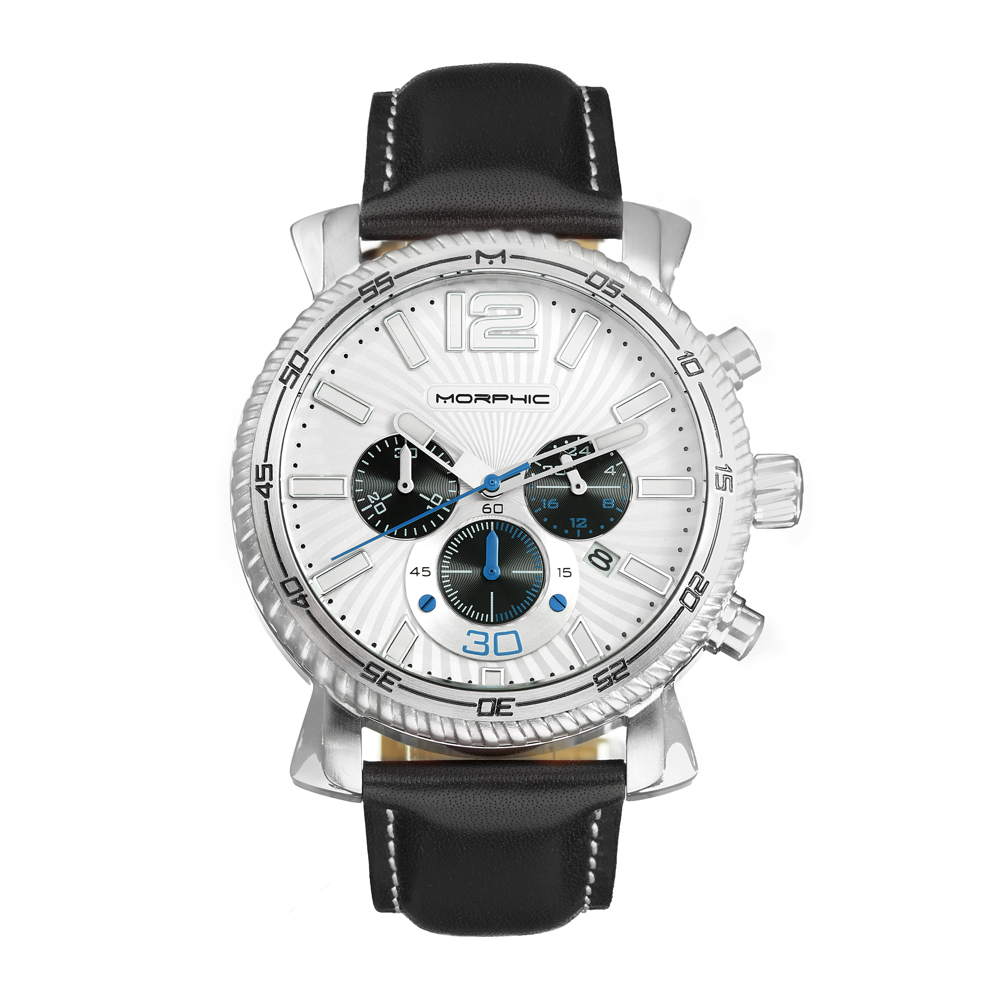 Morphic M89 Serie Chronograph Lederarmbanduhr mit Datum Image