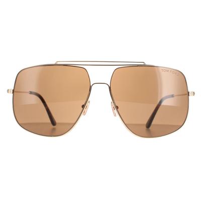 Tom Ford Aviator Mens glänzend Rose Gold Roviex FT0927 Liam Sonnenbrille