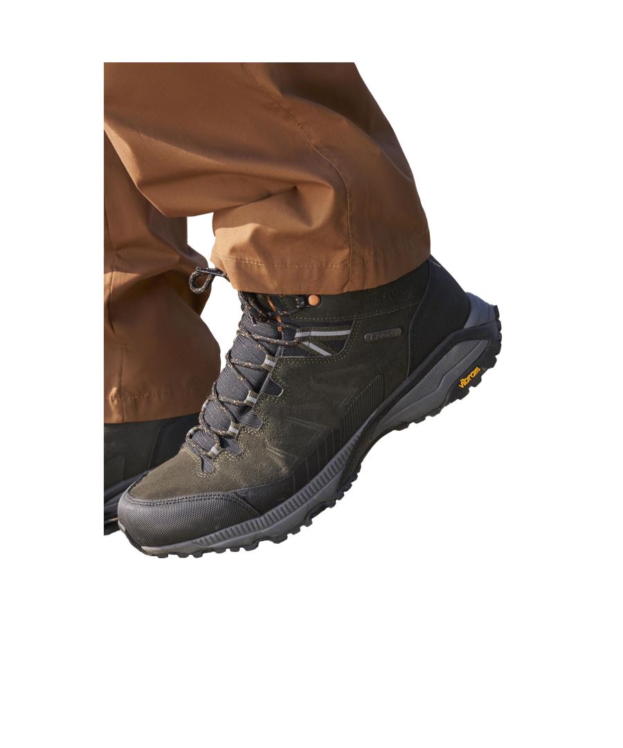 Mountain Warehouse Herren Extreme Rockies Leder Wanderschuhe (Khaki Grün)