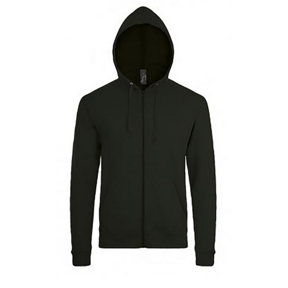 SOLS Herren Stone Zip Up Plain Hoodie (Schwarz) Image