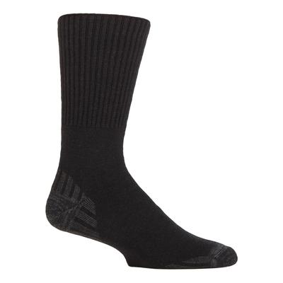 Diabetiker-Walking-Socken für Männer | IOMI FOOTNURSE | Gepolsterte extra breite nahtlose Socken - Schwarz Image