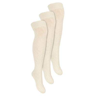 3 Paar Overknee-Wollsocken für Damen | Steven | Extralange Damen-Wollsocken Ecru Image