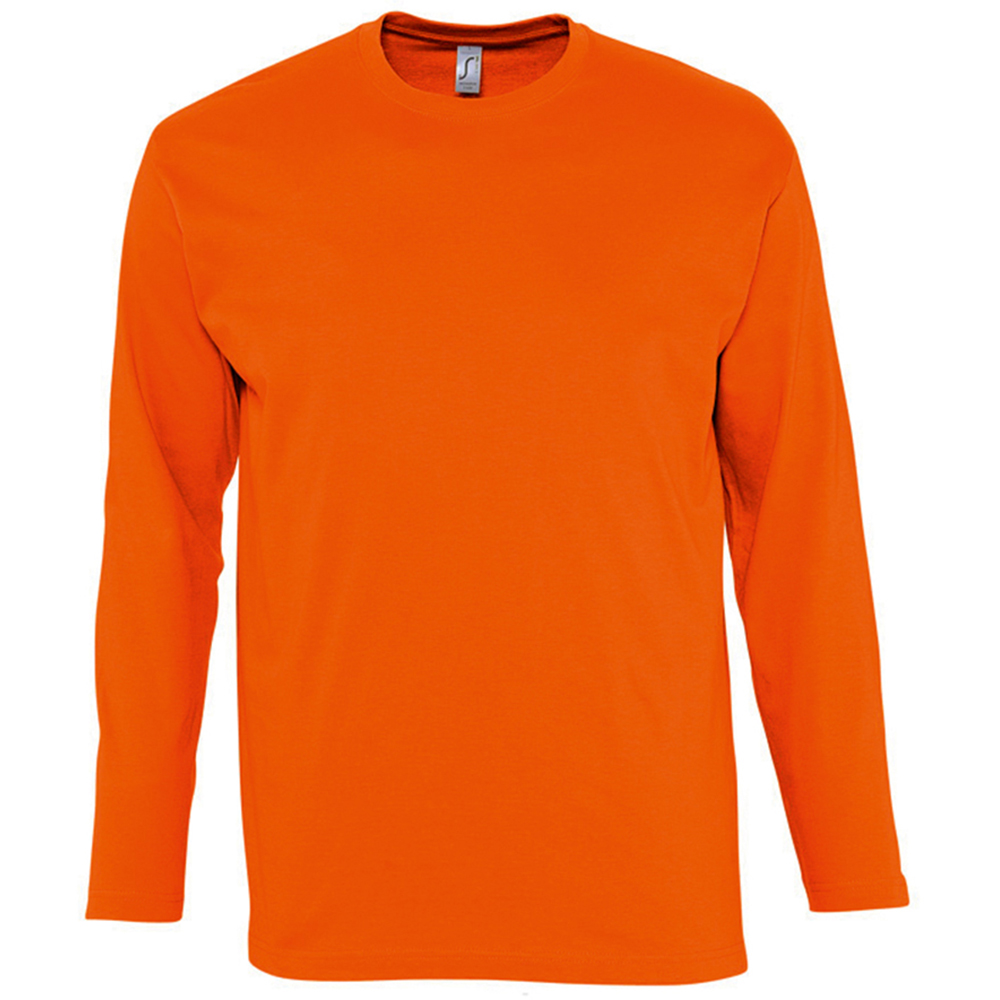 SOLS Herren Monarch Langarm T-Shirt (Orange) Image
