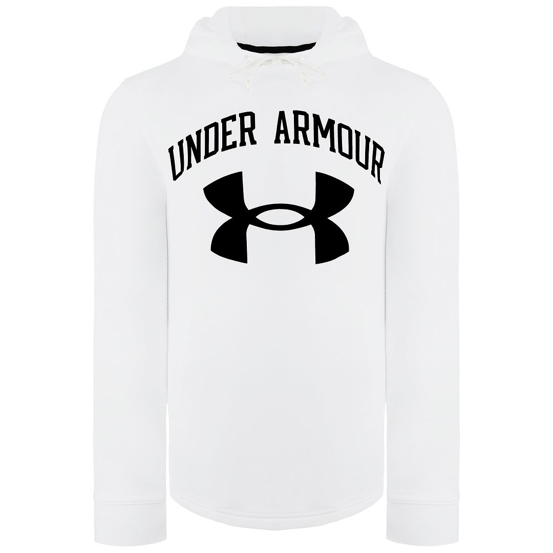 Under Armour -Konkurrent Terry Big Logo Herren White Hoodie