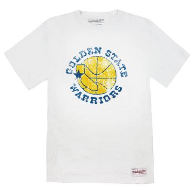 Mitchell & Ness Golden State Warriors Destgierte Logo Herren T-Shirt