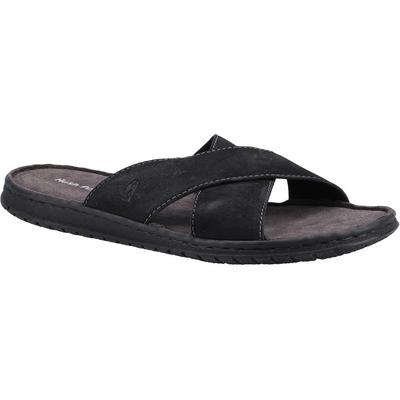 Hush Puppies Herren Nil Crossover Leder Sandalen (Schwarz) Image