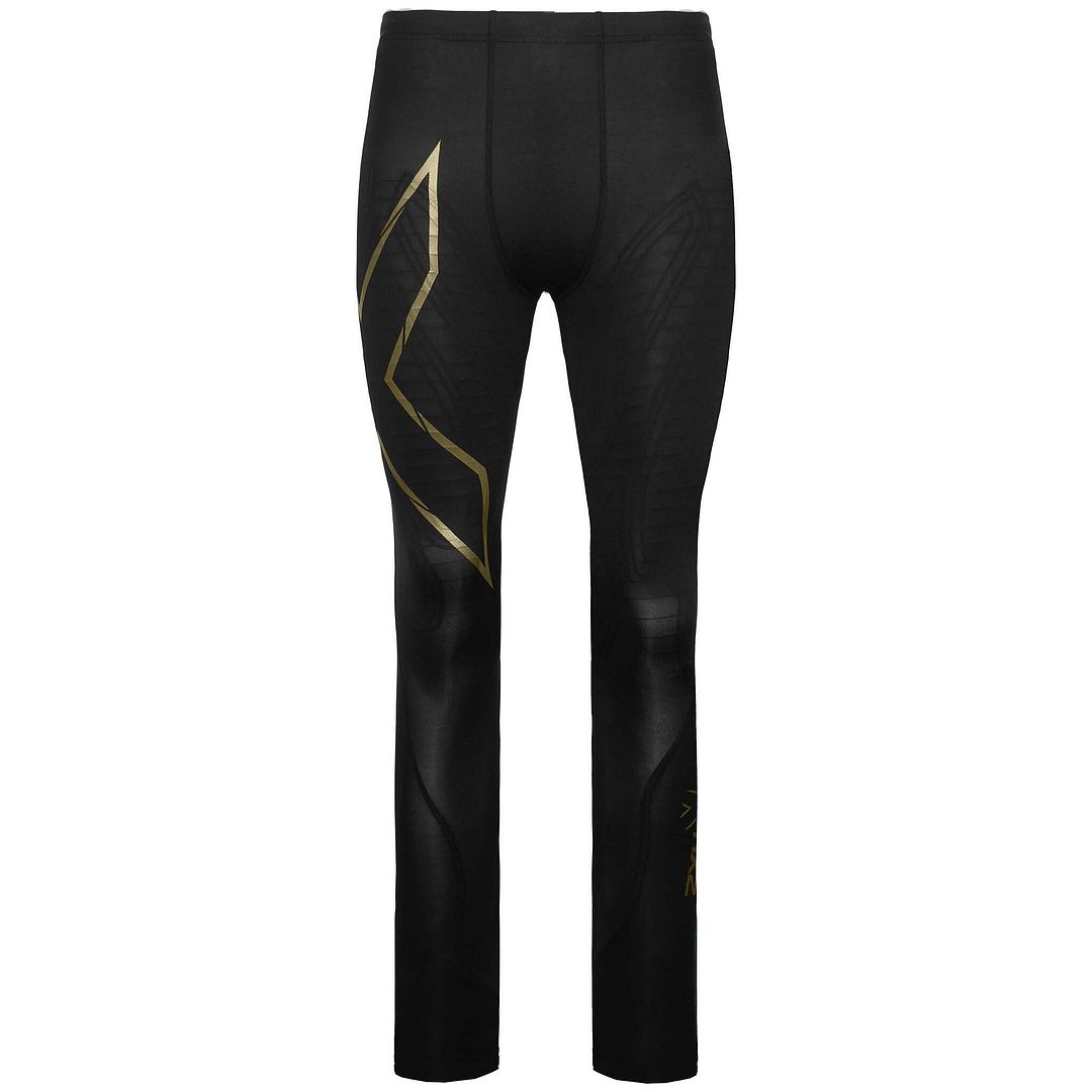 2xu Lichtgeschwindigkeitskompression Herren schwarz/goldene Strumpfhose Image