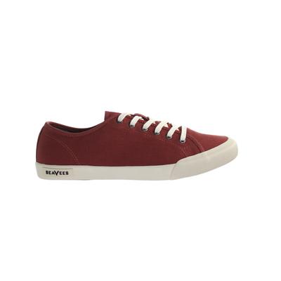 Seavees Monterey Sneaker Standard Red Ocker -Baumwoll -Leinwand Red Womens Trainer Image