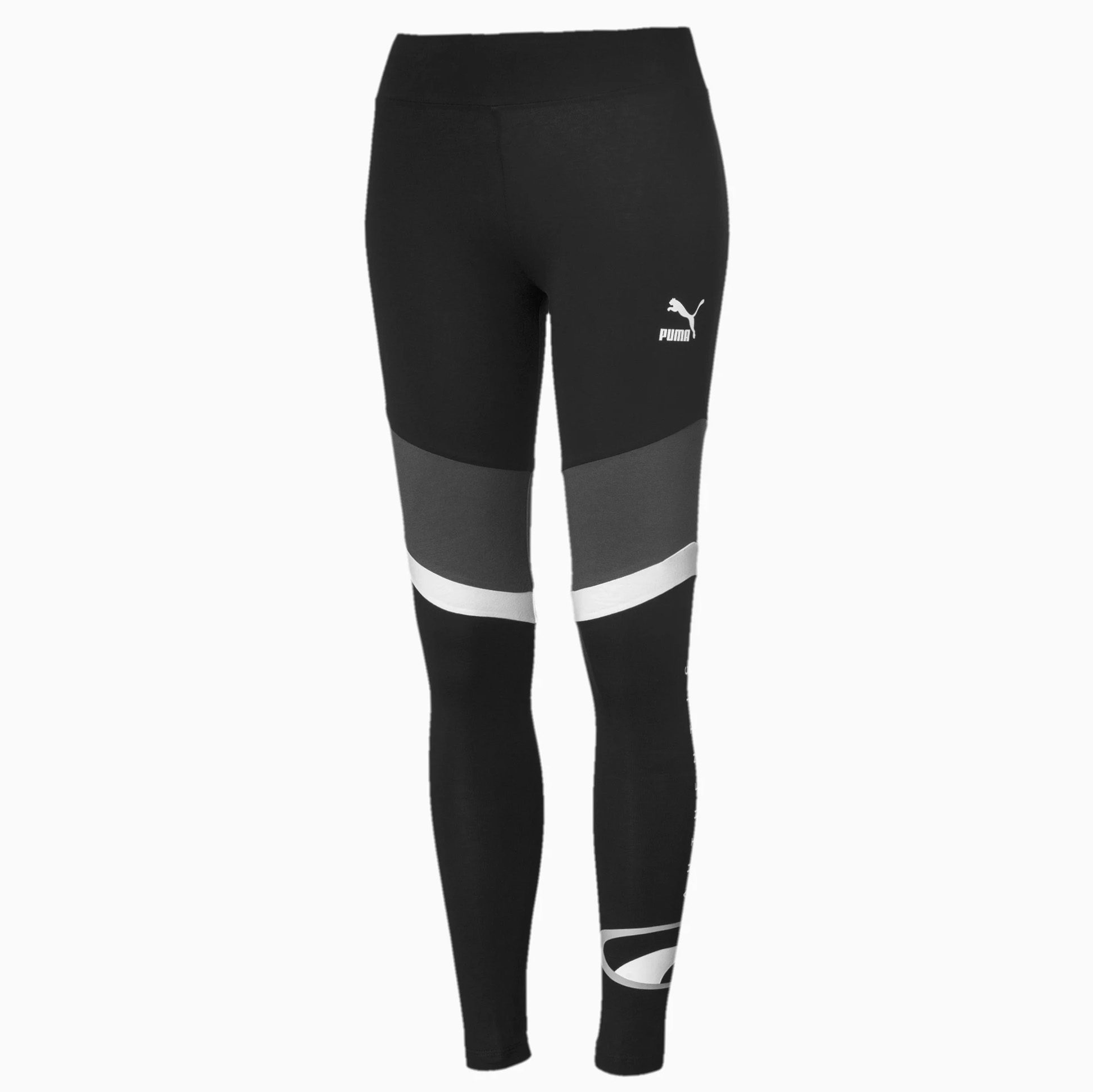 Puma Archiv '90s Retro Womens Leggings Logo Colourblock Tight 579403 01 Image