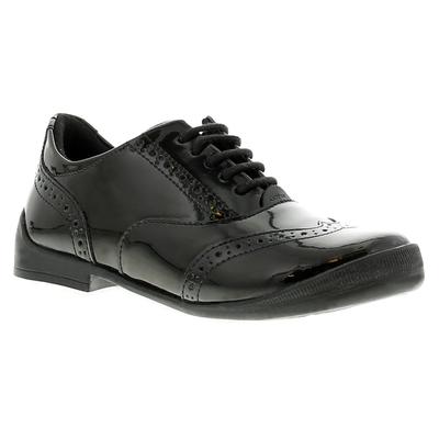 Kicker Bridie Brogue Kinder schwarze Schuhe