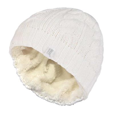 Thermische Fleece-gefütterte Damen-Wintermütze mit Zopfmuster Image