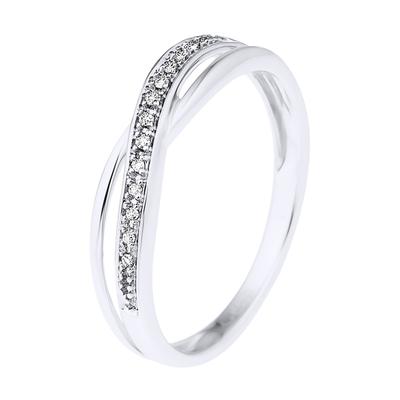 DIADEMA - Ring - Gekreuzt - Diamanten - Weißgold Image
