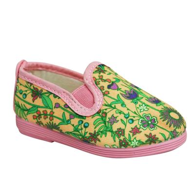 Denia kinder rosa/grüne Plimsolls im floslichen Stil Image