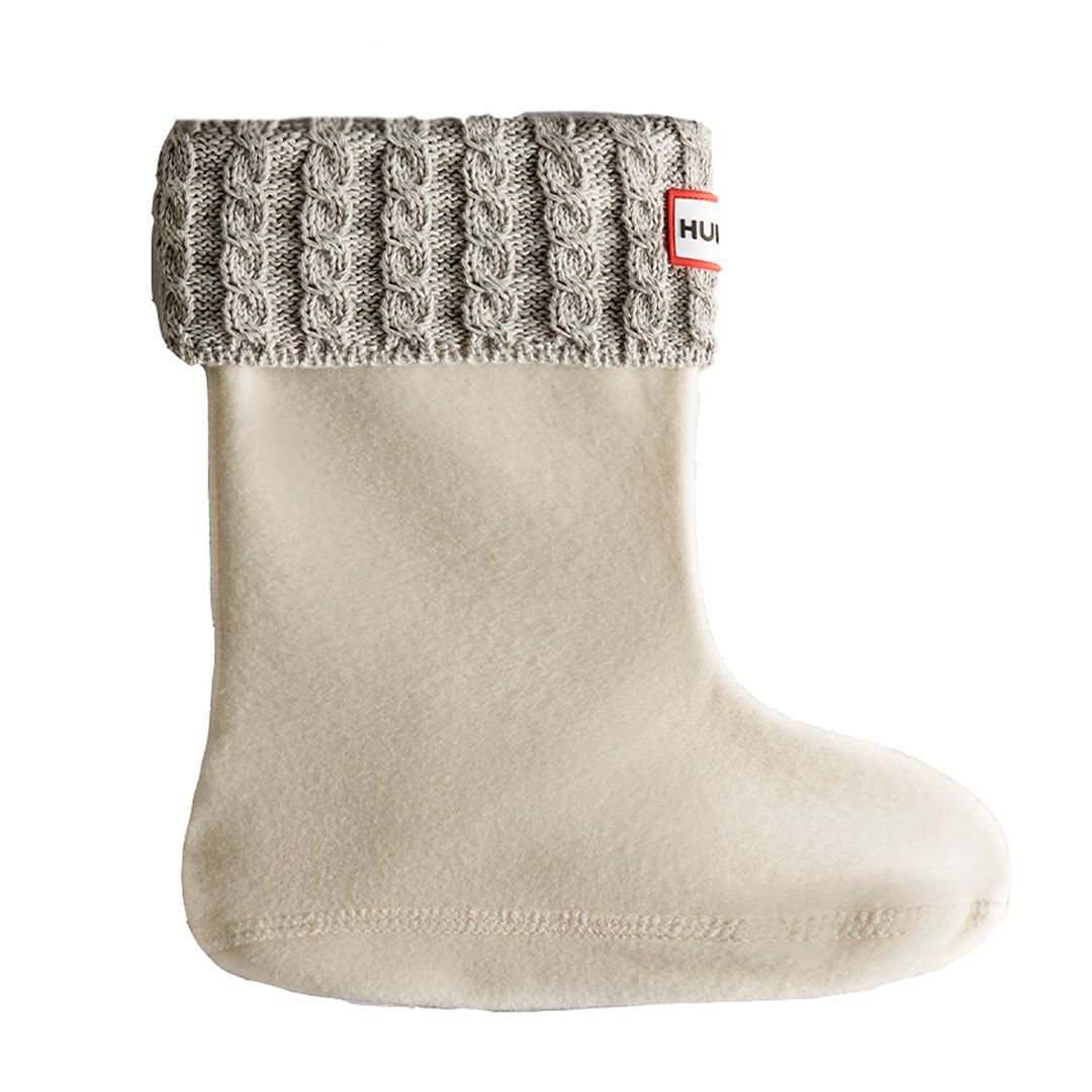 Hunter recycelte Mini -Kabel -Kinder beige Stiefel Socken