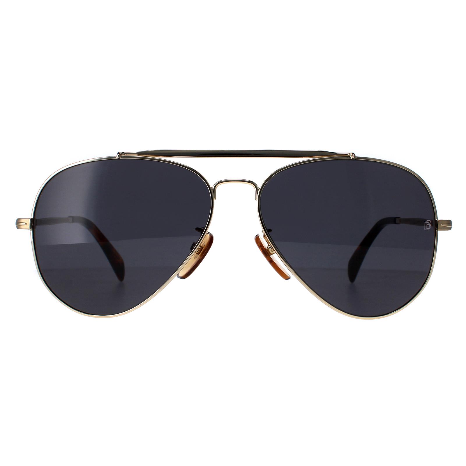 David Beckham Aviator Herren Gold Grau DB1004/S Image