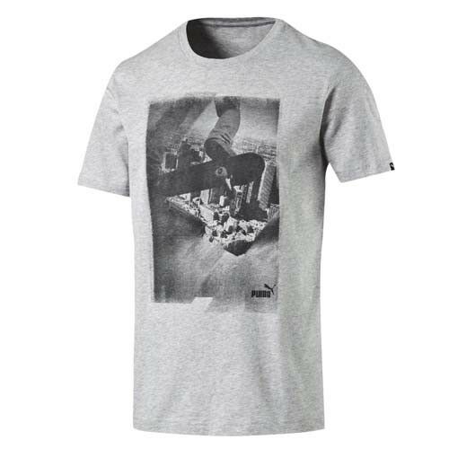 Puma Archivfoto kurzärmeliges graues T-Shirt Top Tee normale Passform 836441 04 RW12 Image