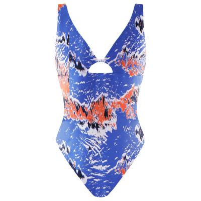 Gymshark umweltfreundliche Frauenblau/Orange Badeanzug Image