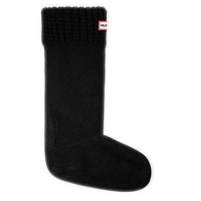 Hunter Original Waffelmanschette hohe schwarze Stiefel Socken