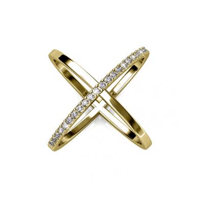 X Duo Ring - Gold und Kristall