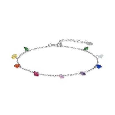 Luxenter 925 Sterling Silber Armband mit mehrfarbigen rhodinierten Zirkonia - Rolcon Image