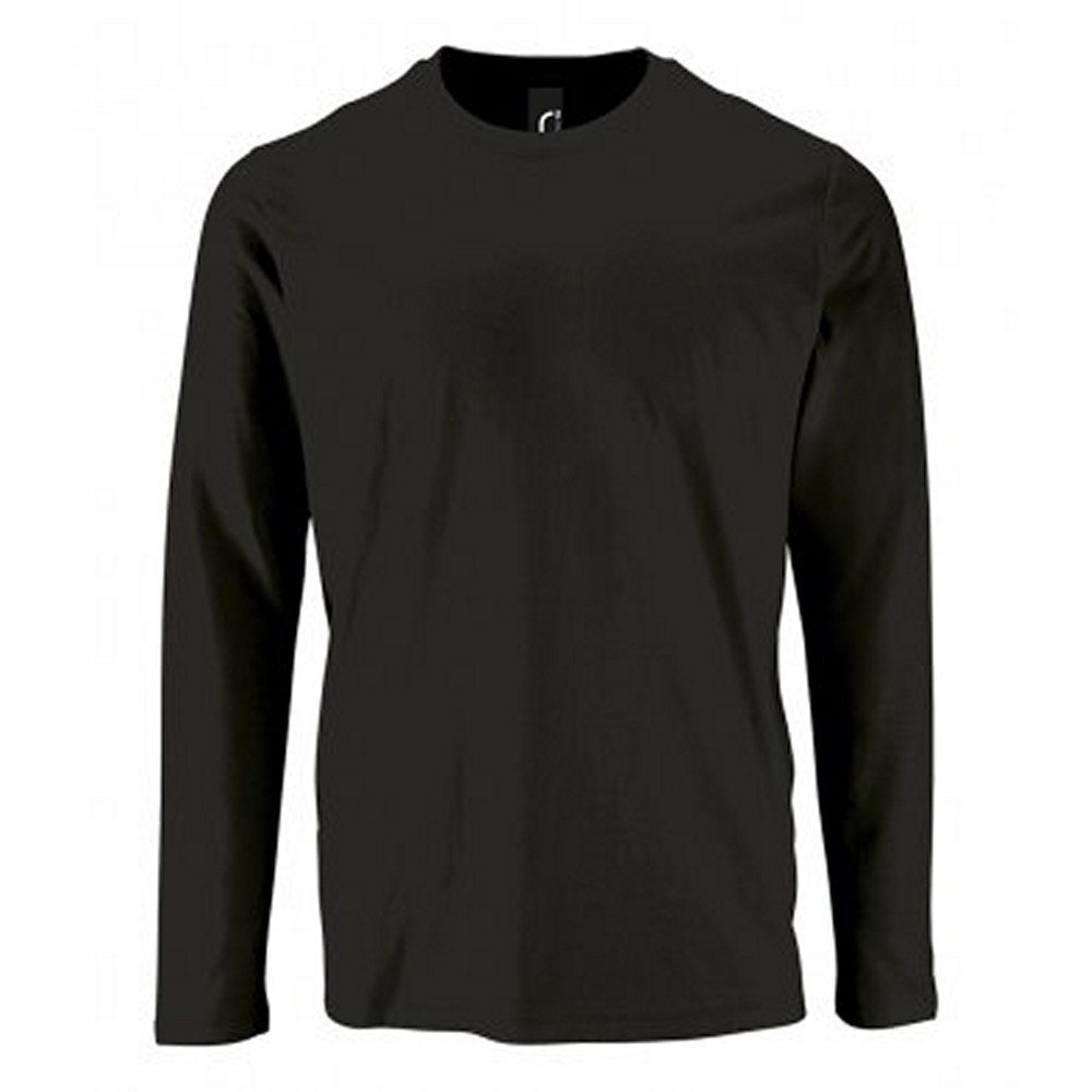 SOLS Mens Imperial Long Sleeve T-Shirt (Tiefschwarz) Image