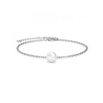 Kristall-Perlenarmband - Silber und Kristall